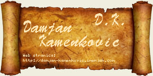 Damjan Kamenković vizit kartica